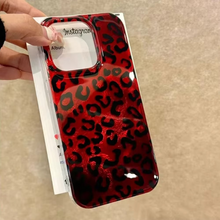 Load image into Gallery viewer, Retro Red Leopard Vortex Texture Phone Case for Women