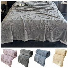 Load image into Gallery viewer, Double Sided Cooling Blanket with Breathable Cold Effect and 3D Butterfly Jacquard Design