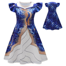 Load image into Gallery viewer, Kids Witch Costume Dress with Flying Sleeves and 3D Printed Skirt for Halloween and Cosplay