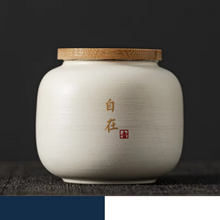Load image into Gallery viewer, Portable Ceramic Sealed Tea Canister with Calligraphy Design