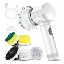 Load image into Gallery viewer, Electric Spin Scrubber with 5 Replaceable Brush Heads, Powerful Cordless Bathroom Cleaning Brush