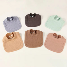 Load image into Gallery viewer, Soft Pure Cotton Baby Bib, Breathable Gauze Bib for Infants, Comfortable U Shaped Neck Cover