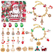 Load image into Gallery viewer, Christmas Advent Calendar 24 Grid Surprise Bracelet DIY Gift Box