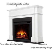 Load image into Gallery viewer, 55 Inch Electric Fireplace with Insert Heater and Realistic Flame Effect