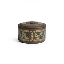 Load image into Gallery viewer, Purple Clay Tea Jar for Loose Leaf Storage