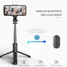 Load image into Gallery viewer, Bluetooth Selfie Stick Tripod with LED Fill Light and Remote Control