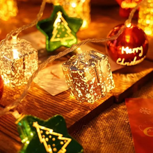 Load image into Gallery viewer, Christmas Light String with Candy Cane Santa and Snowman Decorative Lamps for Holiday Home Décor