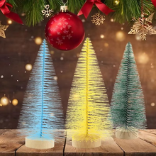 Load image into Gallery viewer, Mini Bottle Brush Christmas Trees Tabletop Holiday Decorations