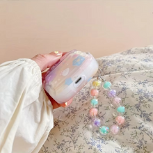 Load image into Gallery viewer, Luxury Gradient Star Earphone Case with Rabbit Flower Bead Chain for AirPods