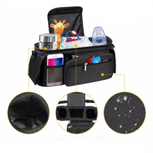 Load image into Gallery viewer, Large Stroller Organizer with Multiple Compartments and Cup Holders