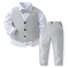 Load image into Gallery viewer, Boys Formal Cotton Outfit Set for Toddlers and Kids