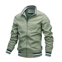 Load image into Gallery viewer, Men's Casual Bomber Jacket with Zipper Front, Lightweight Windbreaker for Spring and Autumn