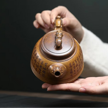 Load image into Gallery viewer, Handmade Yixing Purple Clay Teapot 14 oz Purple Sand Tea Pot