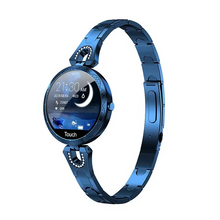 Load image into Gallery viewer, Luxury Women’s Smart Fitness Watch with Crystal Design and Health Tracking