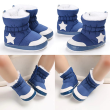Load image into Gallery viewer, Toddler Girls Winter Sock Shoes with Heart Embroidery, Elastic Ankle Warm Booties