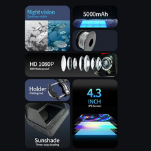 Load image into Gallery viewer, Portable 1080P HD Fish Finder Underwater Camera with 4.3 Inch LCD and Night Vision
