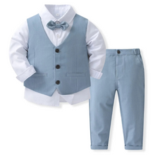Load image into Gallery viewer, Boys Formal Cotton Outfit Set for Toddlers and Kids