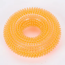 Load image into Gallery viewer, Durable Interactive Squeaky Dog Training Ring - TPR Rubber Teeth Cleaner