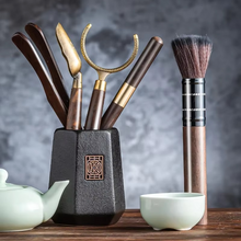 Load image into Gallery viewer, Wooden Tea Ceremony Tool Set with Tea Knife, Needle, and Accessories