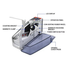 Load image into Gallery viewer, Portable Money Counter with LED Display for Bills and Notes