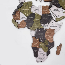 Load image into Gallery viewer, 3D Wooden World Map Wall Art for Living Room or Office