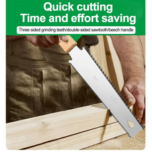 Load image into Gallery viewer, Premium Japanese Pull Hand Saw with Ergonomic Non-Slip Wooden Handle for Precision Woodworking