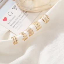Load image into Gallery viewer, Elegant Gold Leaf Clip-On Ear Cuff Set for Women