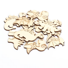 Load image into Gallery viewer, 20pcs Dinosaur Wooden Craft Slices for Scrapbooking, DIY Decor, and Crafts
