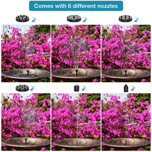 Load image into Gallery viewer, Solar Powered Water Fountain Pump for Bird Baths, Ponds, and Garden Decoration