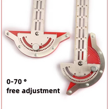 Load image into Gallery viewer, Precision Stainless Steel Carpenter's Protractor and Edge Ruler
