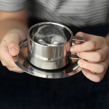 Load image into Gallery viewer, Stainless Steel Double Wall Coffee Cup Set with Plate and Spoon