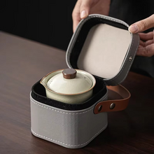 Load image into Gallery viewer, Portable Ceramic Travel Tea Set for Home and Outdoor Use