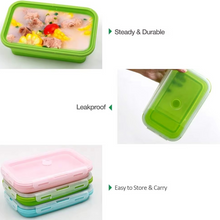 Load image into Gallery viewer, Collapsible Silicone Food Storage Containers with Lids 3 Pack Set 40oz