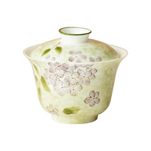 Load image into Gallery viewer, Hand Painted Hydrangea Porcelain Gaiwan Tea Tureen with Lid