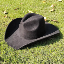 Load image into Gallery viewer, Classic Suede Western Cowboy Fedora Hat with 3.7 Inch Brim for Men and Women