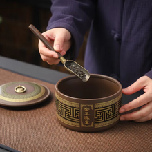 Load image into Gallery viewer, Purple Clay Tea Jar for Loose Leaf Storage