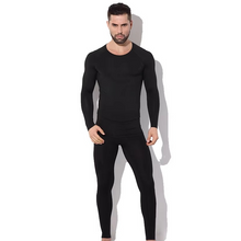 Load image into Gallery viewer, Men's Fleece Lined Thermal Underwear Set Winter Base Layer Top and Bottom