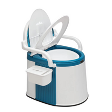 Load image into Gallery viewer, Portable Comfort Commode with 5-Gallon Capacity and Sturdy Handrails