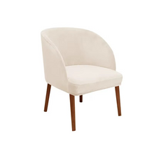 Load image into Gallery viewer, Velvet Armchair Slipcover with Elastic Fit for Curved Armrest Dining Chairs