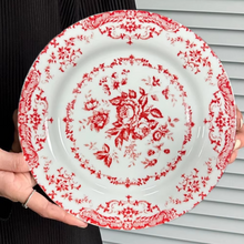 Load image into Gallery viewer, Retro Nordic Ceramic Flower Pattern Dinner Plate Set