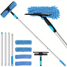 Load image into Gallery viewer, Rotatable Window Squeegee and Cleaning Kit with Extendable Pole