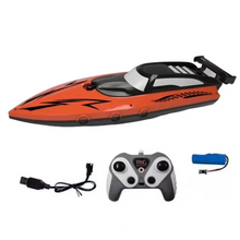 Load image into Gallery viewer, Remote Control Speed Boat with LED Lights for Kids – 2.4G RC Toy for Pools and Lakes