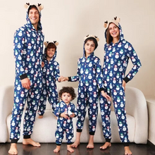 Load image into Gallery viewer, Matching Family Christmas Pajamas 2025 Cute Print Zip-Up Holiday Jumpsuit