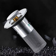 Load image into Gallery viewer, Pop-Up Sink Drain Stopper with Built-In Hair Catcher for Bathroom and Kitchen Sinks