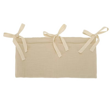 Load image into Gallery viewer, Baby Crib Storage Organizer Bag with Double Cotton Pouches