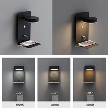 Load image into Gallery viewer, Modern LED Wall Light With USB Charging and Touch Switch for Bedroom or Living Room