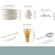 Load image into Gallery viewer, Traditional Japanese Matcha Tea Set with Ceramic Bowl and Bamboo Whisk