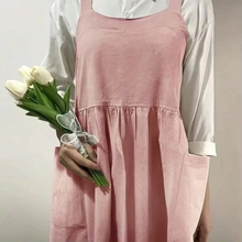 Load image into Gallery viewer, Cross Back Cooking Apron with Pockets