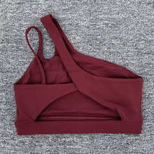 Load image into Gallery viewer, Women's Shockproof Sports Bra with Oblique Shoulder Straps for Running, Yoga, and Fitness