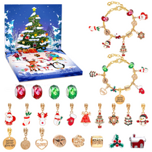 Load image into Gallery viewer, Christmas Advent Calendar 24 Grid Surprise Bracelet DIY Gift Box